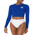 Body Glove Women's Standard Let It Be Long Sleeve Crop Top Rashguard with UPF 50+, Nightlife, Small