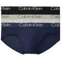 Calvin Klein Men's Ultra Soft Modern Modal Hip Brief, Black, Blue Shadow, Grey Heather, Small