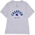 Champion Women's Sporty Boxy Tee T Shirt, White, Large UK
