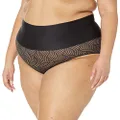 Maidenform Women's Tame Your Tummy Shaping Lace Brief with Cool Comfort DM0051, Black Swing Lace, Large