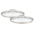 Cuisinart 71-2228CG Chef's Classic Stainless 2-Piece Glass Lid Set,9" & 11" Glass Covers