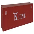 Walthers SceneMaster HO Scale Model of K-Line 40' Hi Cube Corrugated Container W/Flat Roof