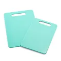 GreenLife 2 Piece Cutting Board Kitchen Set, 8" x 12" and 10" x 14" Set, Dishwasher Safe, Extra Durable, Turquoise