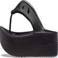 Crocs Women's Classic Platform Flip, Black, US 11