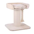 Kazoo High Bed Scratch Post with Rope, Cream