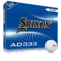 Srixon AD333 Golf Ball, Men, White, 12 Balls