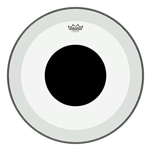 Remo P31322-10 Clear Powerstroke 3 Bass Drum Head - 22-Inch - Black Dot