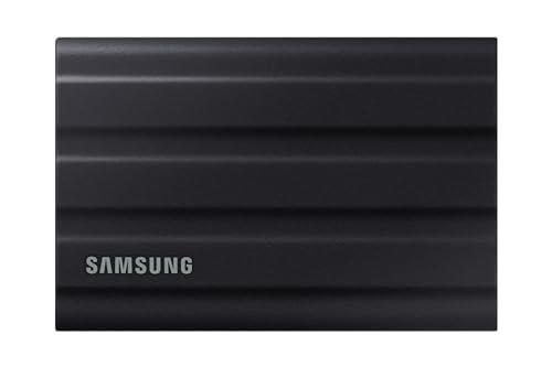 SAMSUNG T7 Shield 2TB, Portable SSD, up-to 1050MB/s, USB 3.2 Gen2, Rugged,IP65 Water & Dust Resistant, for Photographers, Content Creators and Gaming, External SSD, Black