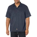Dickies Men's Short-Sleeve Flex Twill Work Shirt, Dark Navy, XX-Large