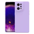 Foluu Designed for OPPO Find X5 5G Case, Silicone Shockproof Phone Case with [Soft Anti-Scratch Microfiber Lining] for OPPO Find X5 5G 2022 (Purple)
