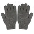 Moshi Conductive Fiber on All 10 Fingertips Digits Touchscreen Gloves, Large, Dark Grey