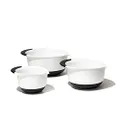 OXO Good Grips 3- Piece Mixing Bowl Set,White/Black