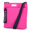 Nautica Womens Diver Nylon Small Womens Crossbody Bag Purse With Adjustable Shoulder Strap, Hot Pink, One Size