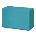 Gaiam Yoga Block - Supportive Latex-Free EVA Foam Soft Non-Slip Surface for Yoga, Pilates, Meditation, Vivid Blue