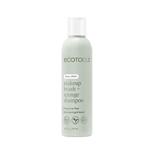 Eco Tools Professional Makeup Cleaner for Makeup Brushes, Brush and Makeup Beauty Sponge Cleansing Shampoo, Fragrance Free, Hypoallergenic, Paraben Free, 6 fl.oz./ 177 mL Bottle