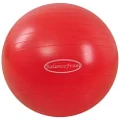 BalanceFrom Anti-Burst and Slip Resistant Exercise Ball Yoga Ball Fitness Ball Birthing Ball with Quick Pump, 2,000-Pound Capacity (48-55cm, M, Red)