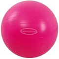 BalanceFrom Anti-Burst and Slip Resistant Exercise Ball Yoga Ball Fitness Ball Birthing Ball with Quick Pump, 2,000-Pound Capacity (38-45cm, S, Pink)