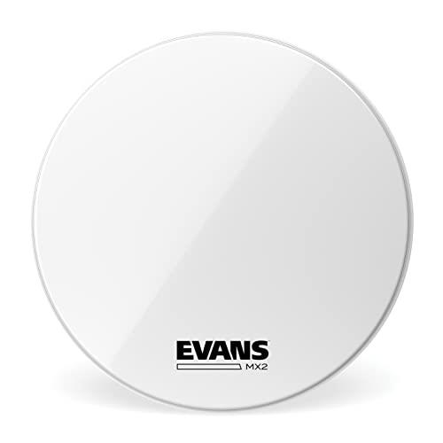 Evans MX2 White Bass Drum Head, 22 Inch