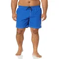 Nautica Men's Standard Solid Quick Dry Classic Logo Swim-Trunk, Bright Cobalt, Medium