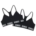Bonds Girls’ Underwear Seamless Racer Crop - 2 Pack, Black (2 Pack), 12/14