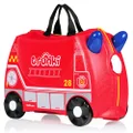 Trunki Children's Ride-On Suitcase Fire Engine Frank, Red