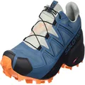 Salomon Men's Speedcross 5 GTX trail running and hiking shoe, Mallard Blue/Wrought Iron/Vibrant Orange, 9 US