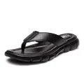 Red Tape Men's Classic Thong Sandal - Featuring Firm Grip, Slip -Resistance, Shock Absorption, Model RCS0031A, Black, UK6/US7
