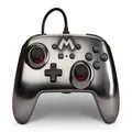 PowerA Enhanced Wired Controller for Nintendo Switch – Mario Silver, Gamepad, Wired Video Game Controller, Gaming Controller