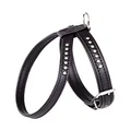 Dingo Glamour Decorative Harness with Crystals for Dogs 29 - 33 cm Black 13125