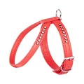 Dingo Glamour Decorative Harness with Crystals for Dogs 24 - 29 cm Red 13121