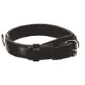 Dingo Gear Civilian Genuine Leather Dog Collar Strengthened Universal Walks and Dog Training Black L S04041