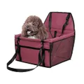 Soga Waterproof Car Seat Portable Dog Carrier Bag, Red