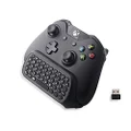 Megadream Xbox One USB 2.4Ghz Mini Wireless Qwerty Keyboard Gaming Chatpad Keyboard for Microsoft Xbox One , Xbox One S, Xbox One X Controller - [Audio Compatible] - Black