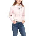 Levi's Women's Faux Leather Motocross Racer Jacket (Standard and Plus), Peach Blush, Small