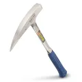 Estwing Rock Pick - 22 oz Geological Hammer with Pointed Tip & Shock Reduction Grip - E3-23LP, Blue