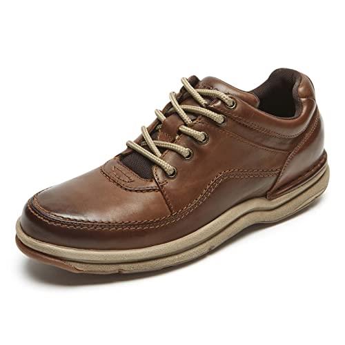 Rockport Men's World Tour Classic Oxford, Brown Leather, 8 US