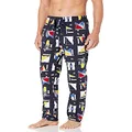 Nautica Mens Soft Woven 100% Cotton Elastic Waistband Sleep Pajama Pant, Multi-Color, Medium