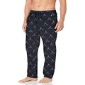 Nautica Men's Soft Woven 100% Cotton Elastic Waistband Sleep Pajama Pant, Navy, Medium