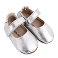SKEANIE Bella Pre/First Walker Mary Jane Shoes Metallic Silver EU22 Split Sole