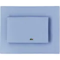 Lacoste 100% Cotton Percale Sheet Set, Solid, Allure Blue, 4 Pieces, King