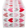DII Valentine's Day Table Top Collection, Table Runner, 14x72, Hearts Collage