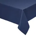 Amazon Basics Rectangle Washable Polyester Fabric Tablecloth - 152.4" x 259.08 cm", Navy Blue, Pack of 2