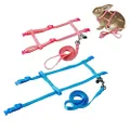 PerSuper 2 Pack Rabbit Harness Leash - Adjustable Soft Nylon Cat and Bunny Small Pet Harness Set for Walking Running Jogging Outdoor Use with Safe Bell for Puppy Dog, Cat, Kitten, Ferret, Small Animal