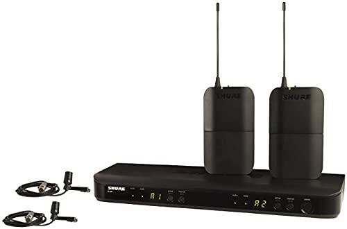 Shure BLX188/CVL Dual Channel Wireless Microphone System with (2) Bodypacks and (2) CVL Lavalier Mics (K14 = 614-638 MHz)