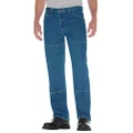 Dickies Men's Relaxed Fit Workhorse Jean, Stone Washed Indigo Blue, 32W x 32L