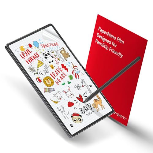 BERSEM Paperfeel Film Screen Protector Designed for Apple Galaxy Tab S9 FE / S9 / S8 / S7 / S7 5G Matte PET Film Drawing Anti-Glare and Paper Touch Texture [2-Pack] - Clear