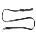 Dingo Soft Leather Dog Leash with Snap-Hook, Handmade with Braided Parts, Black 11233