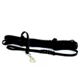 Dingo Tangled Training Leash Made of Leather with a Handle and Clasp, 5 m Black 10746