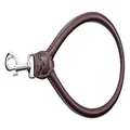 Dingo Soft Leather Handle, Short Dog Leash 33 cm, Brown Round Lead10603