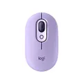 Logitech POP Mouse, Wireless Mouse with Customisable Emojis, SilentTouch Technology, Precision/Speed Scroll, Compact Design, Bluetooth, Multi-Device, OS Compatible, Cosmo Lavender